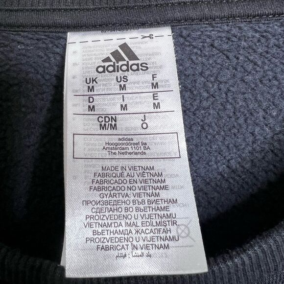 Adidas Men's Black Crewneck Logo Graphic Sweatshirt M outdoorsy athletic sporty - Picture 3 of 8